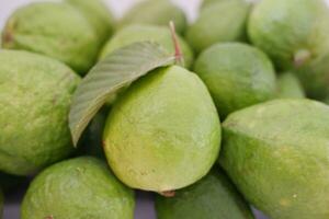 dichtbij omhoog van vers guava fruit in de markt, Thailand. foto