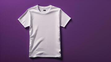 t-shirts mockup met tekst ruimte Aan colrful achtergrond hd ai foto