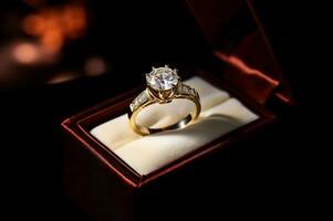 schot van luxe diamant edelsteen ring foto