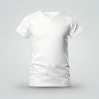 vrij foto overhemd mockup concept met duidelijk kleding kleurrijk t-shirts mockup met kopiëren ruimte genereren ai