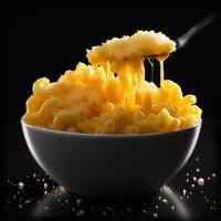 realistisch foto van Mac en kaas. detailopname voedsel fotografie. ai gegenereerd