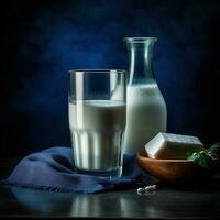 realistisch foto van vers melk. detailopname voedsel fotografie. ai gegenereerd