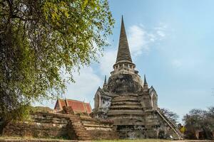 tempel oude wit pagode plaats van aanbidden beroemd foto