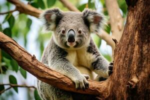 visie van schattig koala in natuur foto