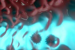 coronavirus en infectie, medisch concept, 3d weergave. foto