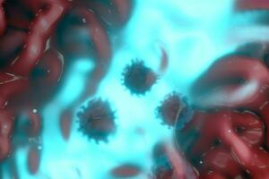 coronavirus en infectie, medisch concept, 3d weergave. foto