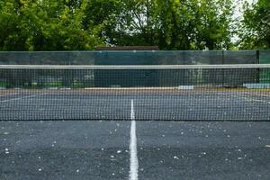 leeg tennis rechtbank, sport- levensstijl foto