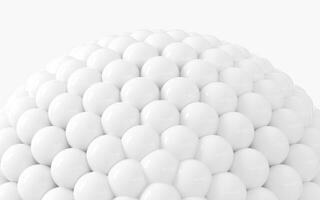 veel ballen zijn gecombineerd in een groot bal, 3d weergave. foto
