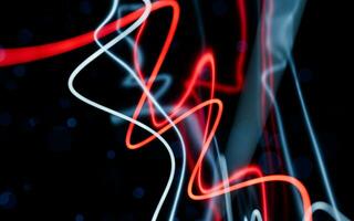 abstract neon kromme achtergrond, 3d weergave. foto