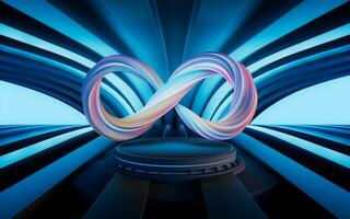 abstract lap, Mobius riem, 3d weergave. foto