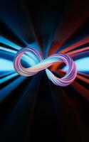 abstract lap, Mobius riem, 3d weergave. foto