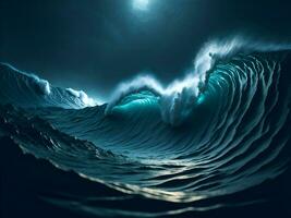abstract blauw water golven achtergrond met vloeistof vloeistof structuur foto