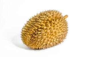 single durian Aan de wit achtergrond foto