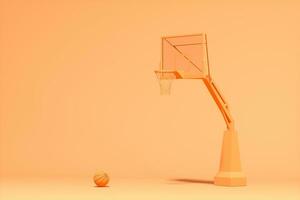 3d model- van basketbal staat, 3d weergave. foto