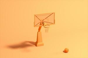 3d model- van basketbal staat, 3d weergave. foto