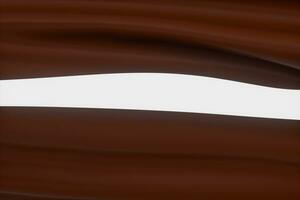 golven van karamel en chocola, 3d weergave. foto