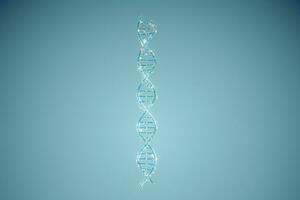 dna en chromosomen, genen en erfenis, 3d weergave. foto