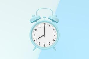 klassiek alarm klok, concept van tijd, 3d weergave. foto