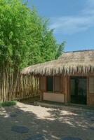 oude boerderij, visie van architectuur in Suzhou museum. foto