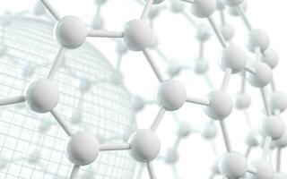 biochemie wetenschappelijk knooppunt, moleculair verbinding, 3d weergave. foto