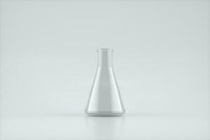 transparant conisch fles, 3d weergave. foto