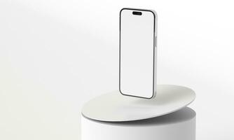 illustratie 3d geven van isometrische rechthoeken simuleren een telefoon in een 3d ruimte met blanco ruimtes. van verschillend perspectieven en keer bekeken naar helpen rots omhoog voor toepassingen foto