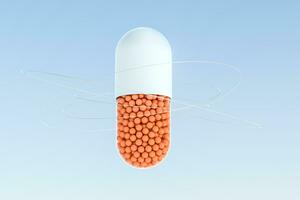 capsules met bollen, 3d renderen foto