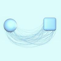 verbinding lijnen met creatief geometrieën, 3d weergave. foto