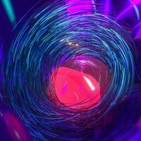 gloeiend Purper ballonnen, fantasie en abstract achtergrond, 3d weergave. foto