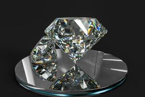 luxe diamant edelsteen, 3d renderen foto