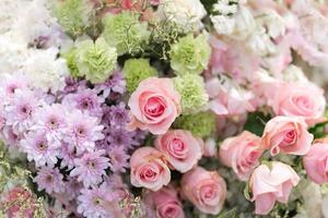 gemengde huwelijksbloem, multi gekleurde bloemenachtergrond foto