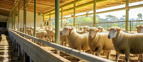 detail van een nieuw schapen boerderij toevlucht voor reizigers in pechaburi Thailand foto