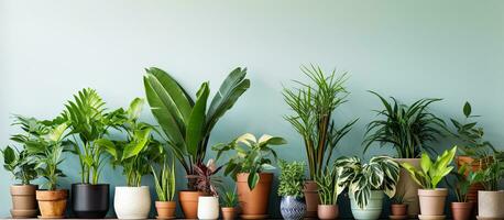 ingemaakt huis planten in een achtertuin tuin foto