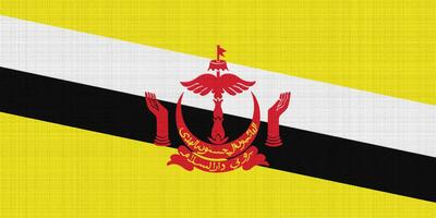 vlag van Brunei Darussalam Aan een getextureerde achtergrond. concept collage. foto