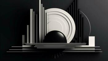 abstract architectuur ontwerp modern backdrop met futuristische digitaal gegenereerd beeld gegenereerd door ai foto