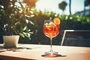 ai generatief. glas van aperol coctail foto