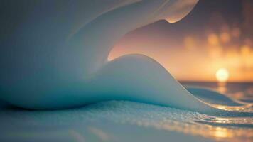 abstract minimalisme in een zonsondergang zeegezicht ai gegenereerd foto