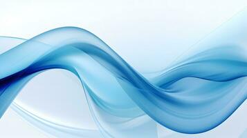 abstract blauw golvend Aan wit achtergrond foto