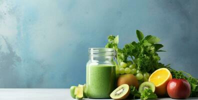 vers biologisch groen smoothie foto