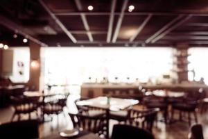 abstracte onscherpte en onscherpe coffeeshop café en restaurant interieur foto