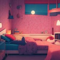 lofi bed kamer ai gegenereerd foto