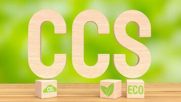 de ccs gemeen koolstof vastleggen en opslagruimte voor technologie of eco concept 3d renderen foto