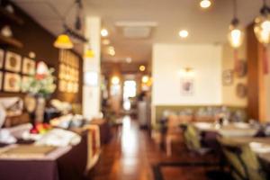 abstract vervagen coffeeshop café en restaurant foto