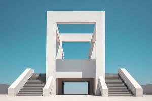 buitenaards minimalistische architectuur ontwerp foto generatief ai