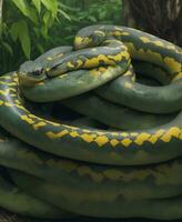 groot reusachtig anaconda en Python foto