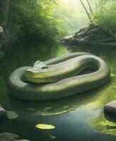 groot reusachtig anaconda en Python foto