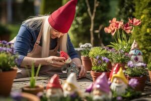 vrouw kleur tuin gnoom foto