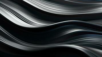 zwart en wit abstract achtergrond. donker Golf metaal achtergrond textuur. foto