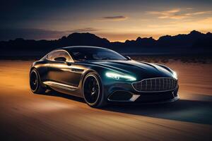 aston Martin's nieuw concept auto is getoond in deze beeld . ai gegenereerd foto