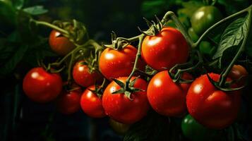 rood tomaten landbouw oogsten. generatief ai foto
